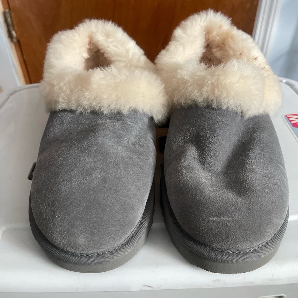 UGG Gray and Cream Loafers